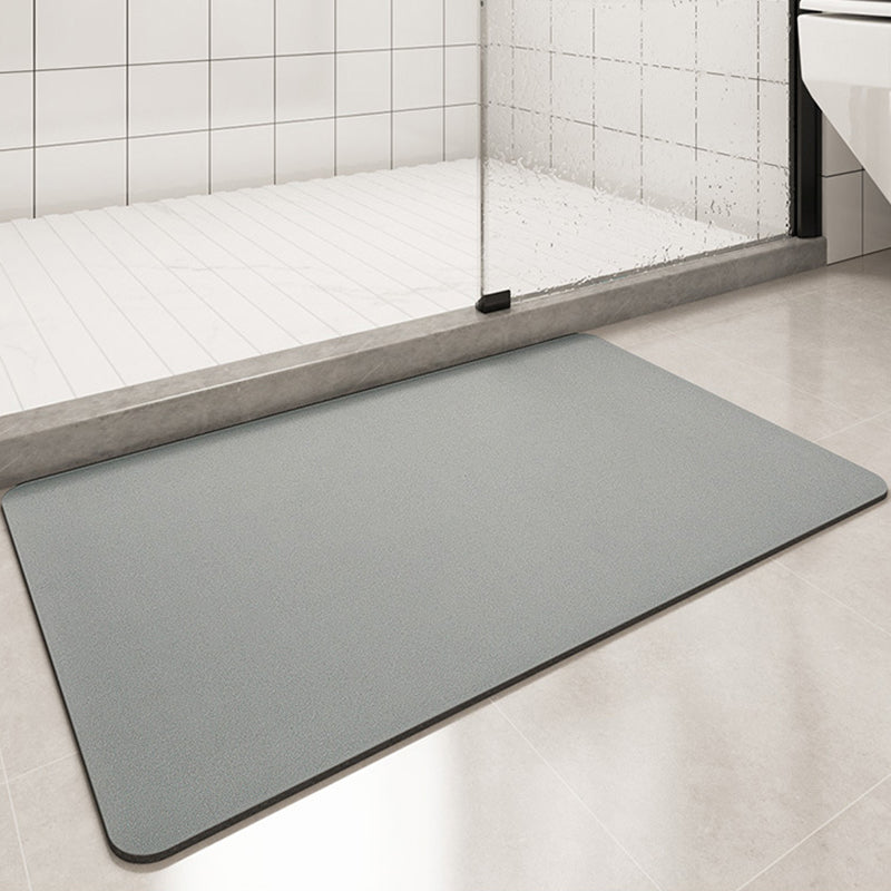 Solid Color Anti-Slip Bath Mat Soft Quick-Dry Washable Shower Mat