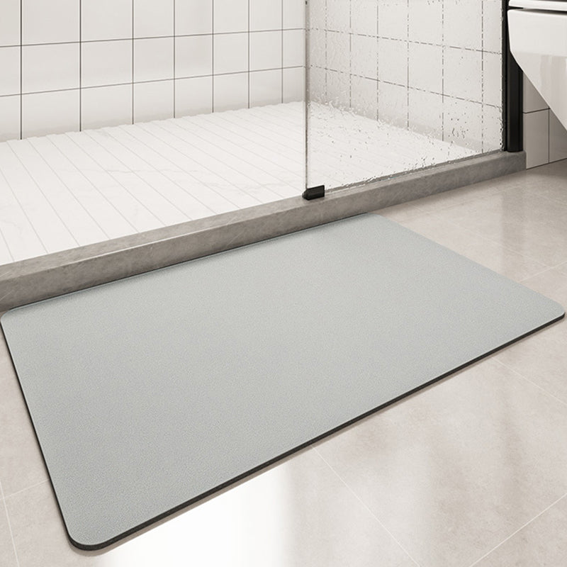 Solid Color Anti-Slip Bath Mat Soft Quick-Dry Washable Shower Mat