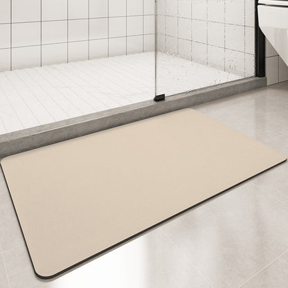 Solid Color Anti-Slip Bath Mat Soft Quick-Dry Washable Shower Mat