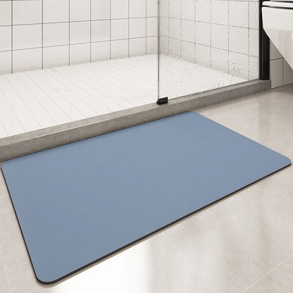 Solid Color Anti-Slip Bath Mat Soft Quick-Dry Washable Shower Mat