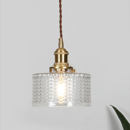 Stunning Cylinder Glass Pendant Light