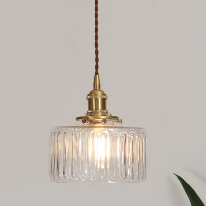 Stunning Cylinder Glass Pendant Light