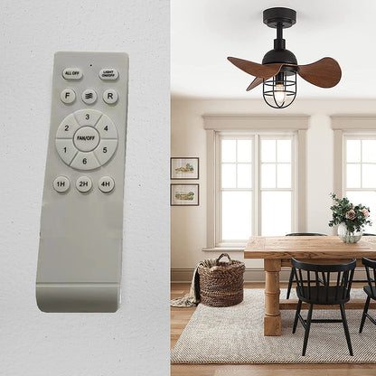 Cute Contemporary Dark Walnut Ceiling Fans With Lamp