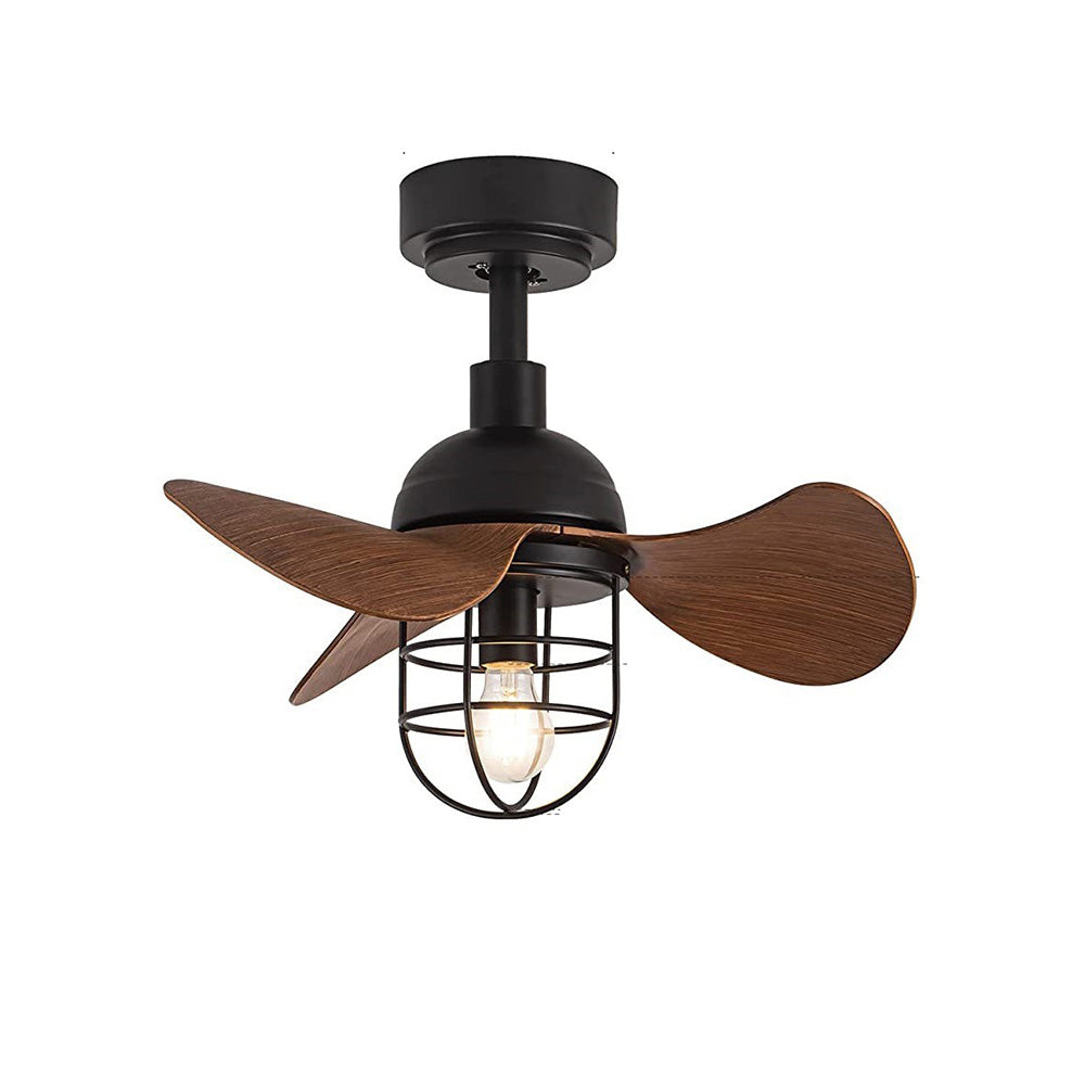 Cute Contemporary Dark Walnut Ceiling Fans With Lamp