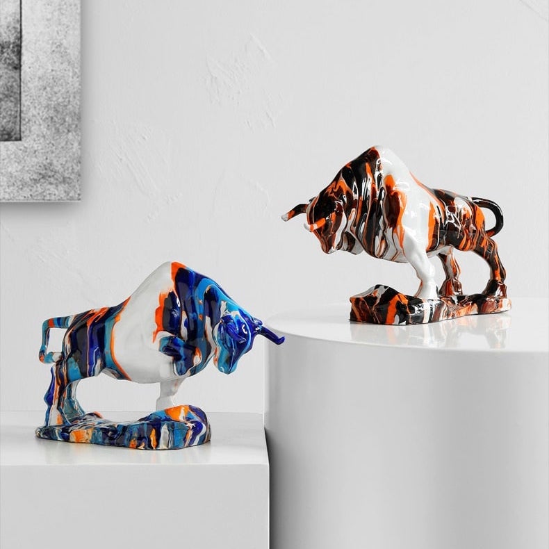 Nordic Art Bull Figurine