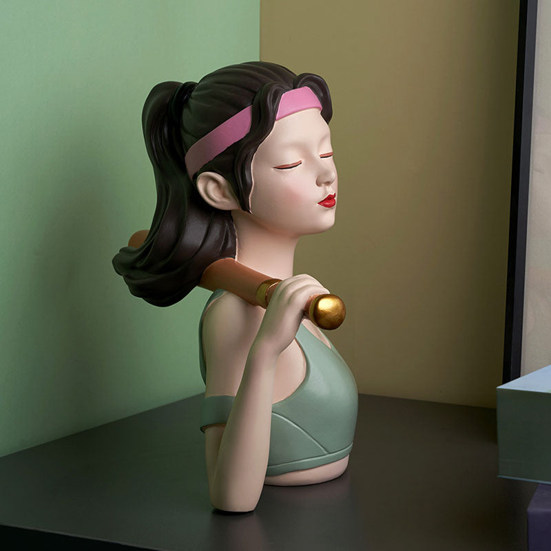 Tenacious Girl Sculpture Decor