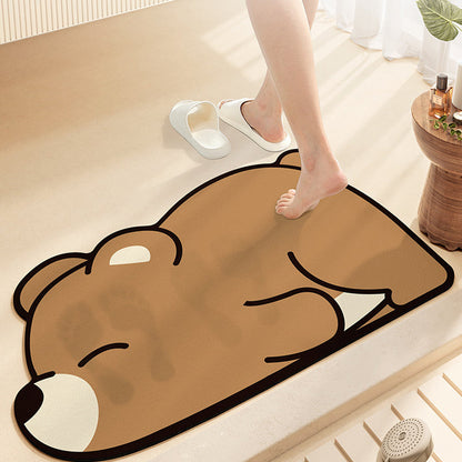 Cartoon Super Absorbent Anti-slip Floor Mat for Bathroom