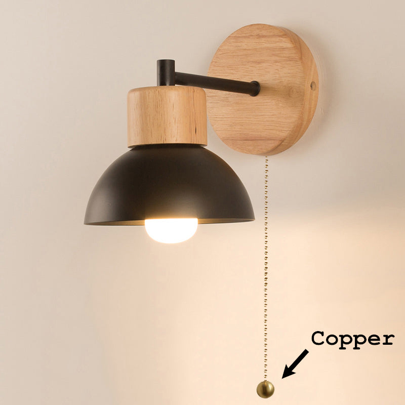 Nordic Wooden Wall Lamp