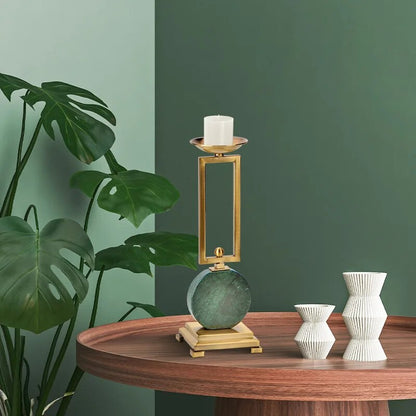 Modern Emerald Marble Candle Holder