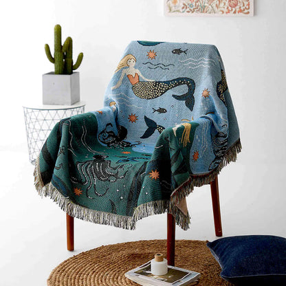 Mermaid Fringe Throw Blanket