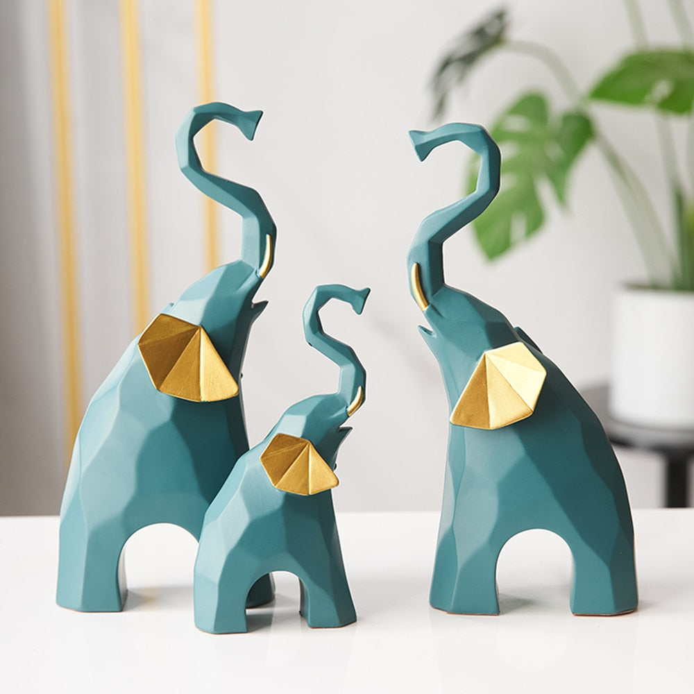 Geometric Elephant Sculpture