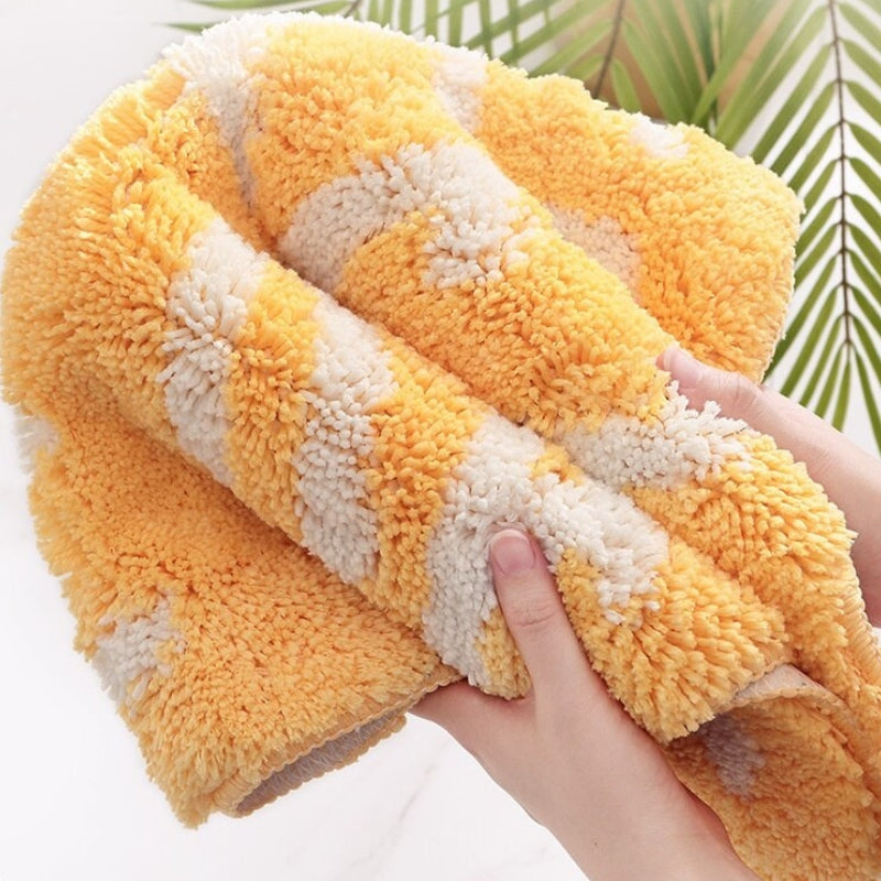 Squeeze the Day Non-Slip Lemon Absorbent Bath Mat