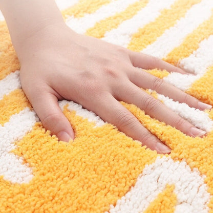 Squeeze the Day Non-Slip Lemon Absorbent Bath Mat