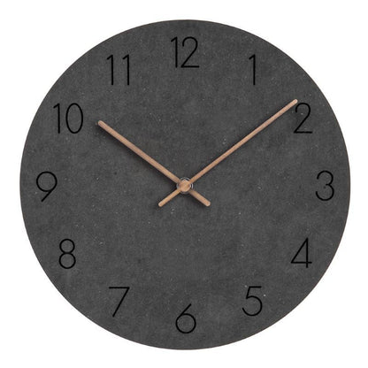 Minimalist Norwegian Wall Clock - 29cm(11.4 in) Scandinavian Design, Wood, Quiet Movement