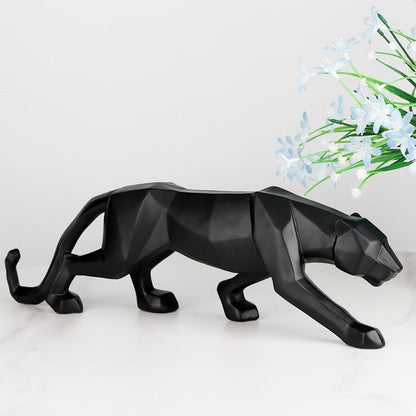 Geometric Black Panther Sculpture