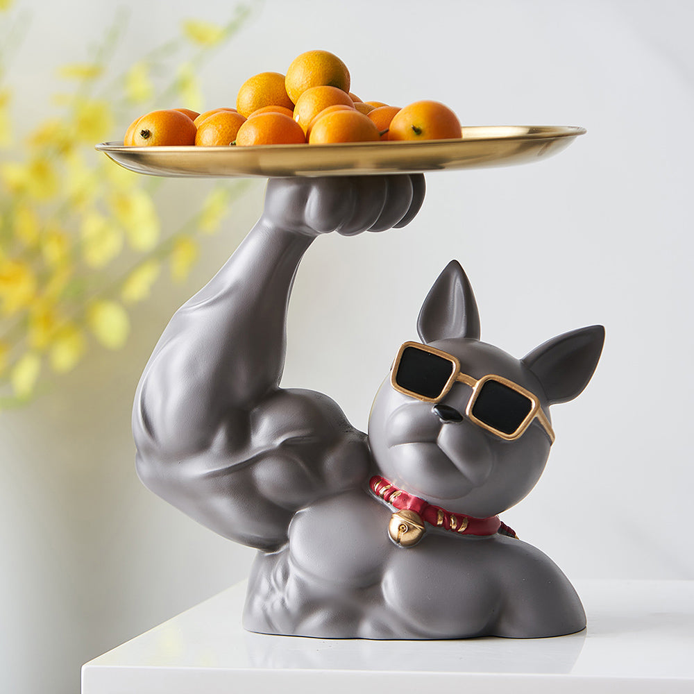 Muscular French Bulldog Candy Tray