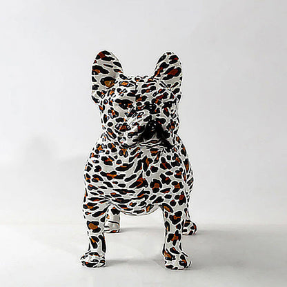 Graffiti Painted French Bulldog Dog Art Sculpture