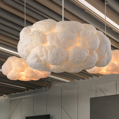 CloudGlow – White Cloud Shape Pendant Lamp