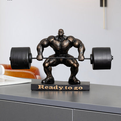 Weightlifting Hercules Decor Statue