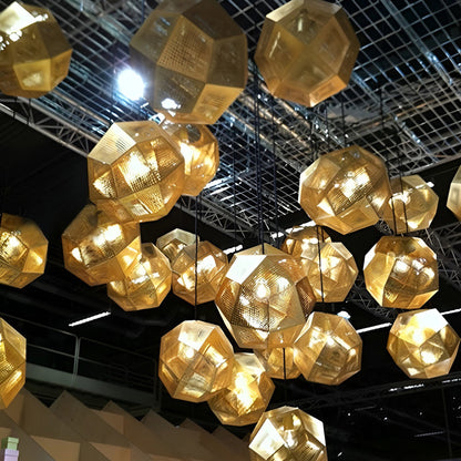 LichtDesign - Geometric Round Pendant Lamp made of Electrolytic Metal