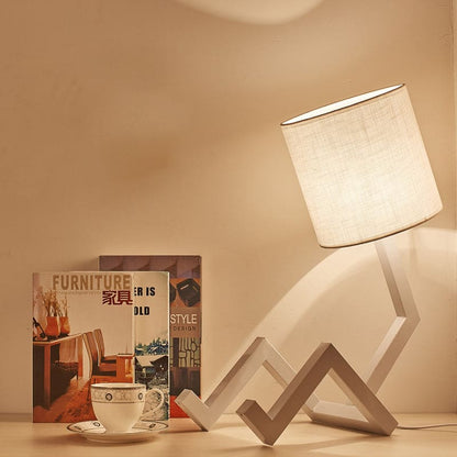 NordicLight - Scandinavian Table Lamp with Integrated Shelf