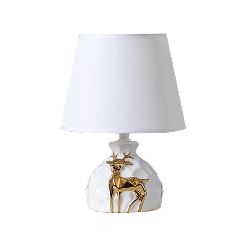 IrisGlow - Table Lamp with Flared Base in Deer Vase