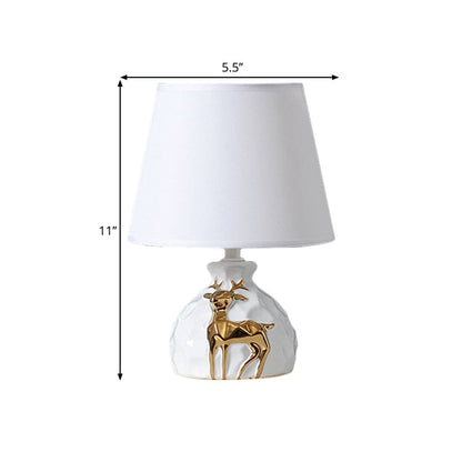 IrisGlow - Table Lamp with Flared Base in Deer Vase