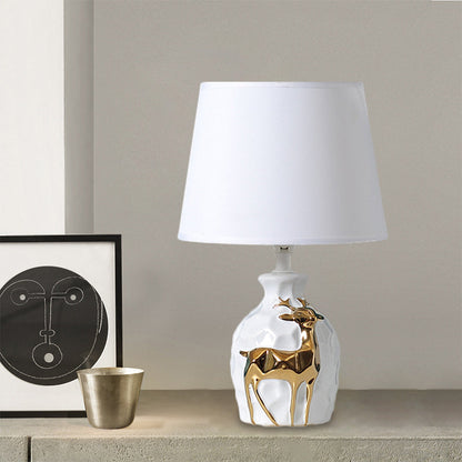 IrisGlow - Table Lamp with Flared Base in Deer Vase