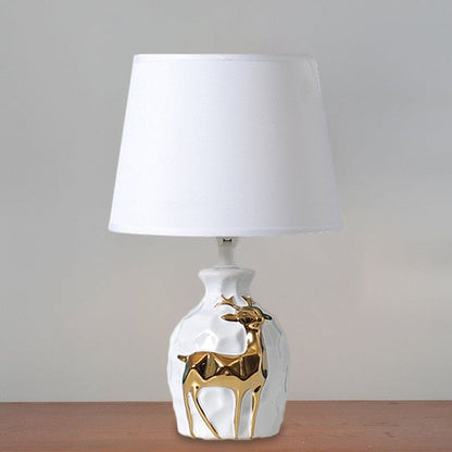 IrisGlow - Table Lamp with Flared Base in Deer Vase