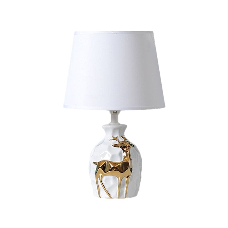 IrisGlow - Table Lamp with Flared Base in Deer Vase