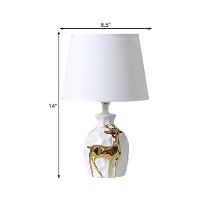 IrisGlow - Table Lamp with Flared Base in Deer Vase