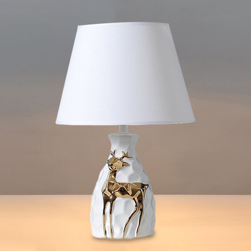 IrisGlow - Table Lamp with Flared Base in Deer Vase