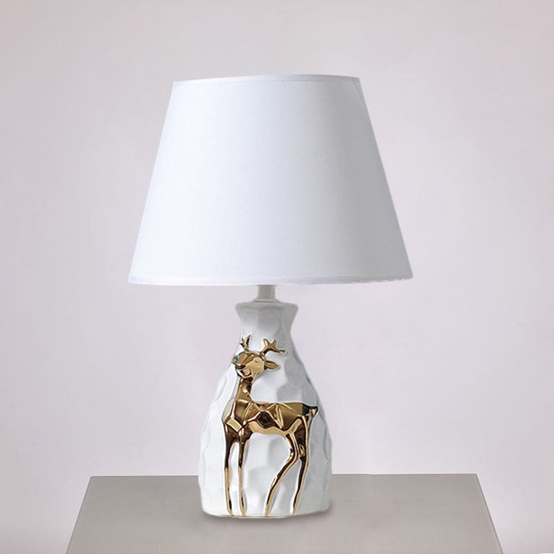 IrisGlow - Table Lamp with Flared Base in Deer Vase