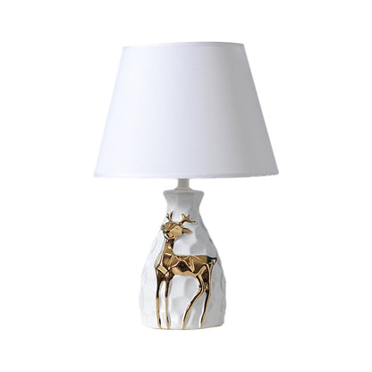 IrisGlow - Table Lamp with Flared Base in Deer Vase