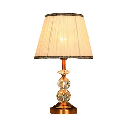 KristalGlow - Table Lamp with Conical Shape and Cut Crystal Balls