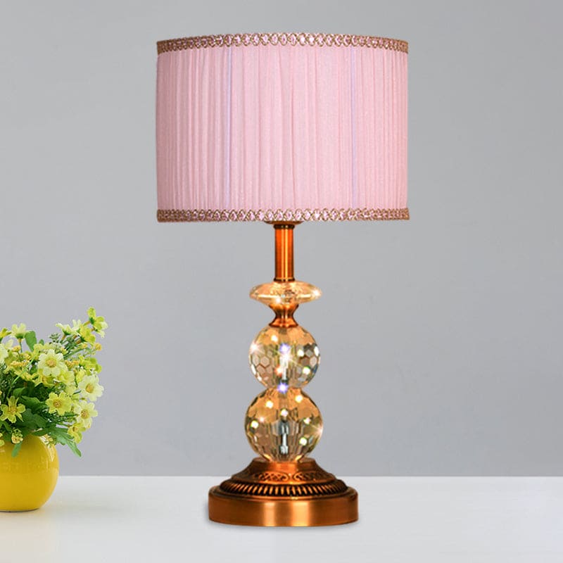 KristalGlow - Table Lamp with Conical Shape and Cut Crystal Balls