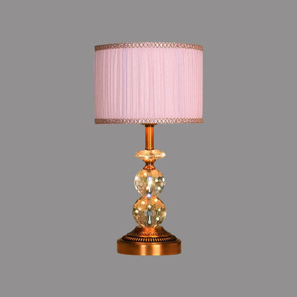 KristalGlow - Table Lamp with Conical Shape and Cut Crystal Balls