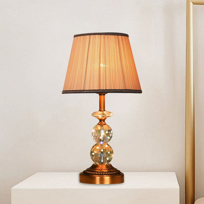 KristalGlow - Table Lamp with Conical Shape and Cut Crystal Balls