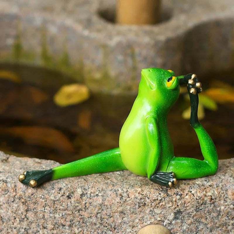 Yoga Frog Figurines