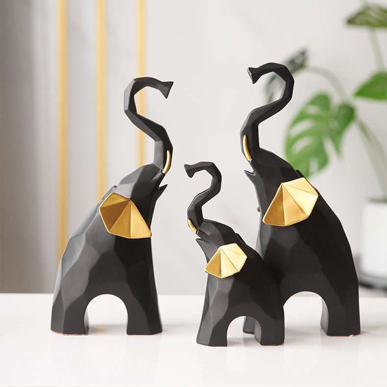 Geometric Elephant Sculpture