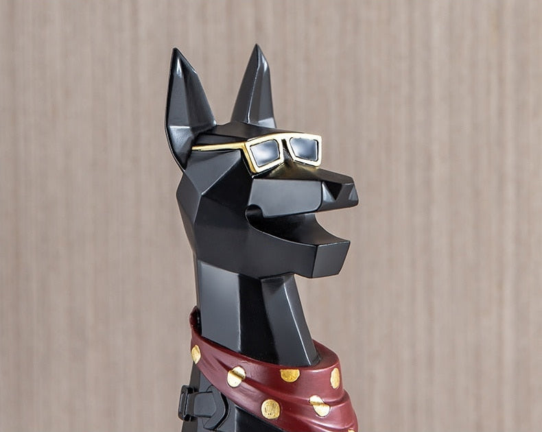 Geometric Doberman Key Tray