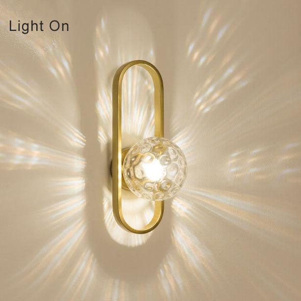 Light Circle - Modern wall lamp with glass ball and circular design