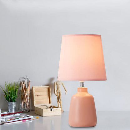 LisaLight - Nordic Woven Bedside Lamp with Ceramic Base