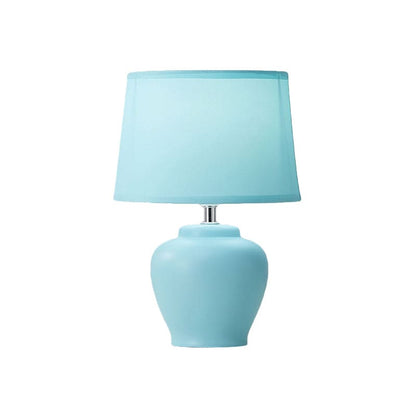 LisaLight - Nordic Woven Bedside Lamp with Ceramic Base