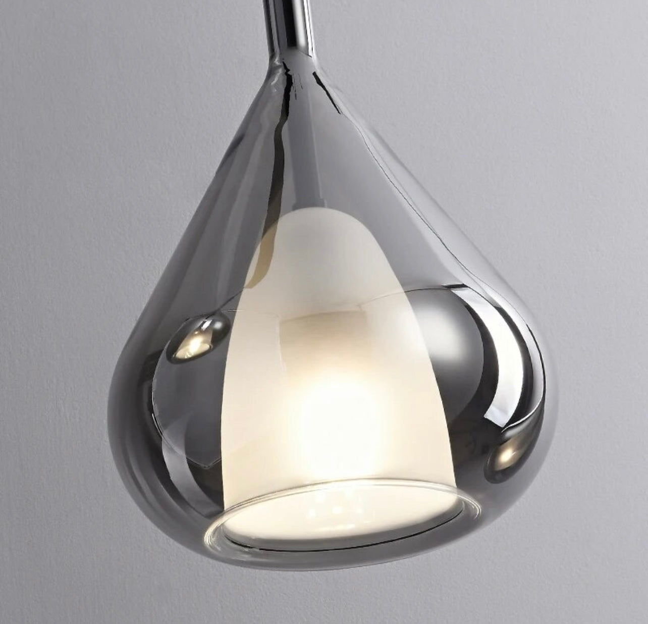 Chrome Teardrop Pendant Lamps