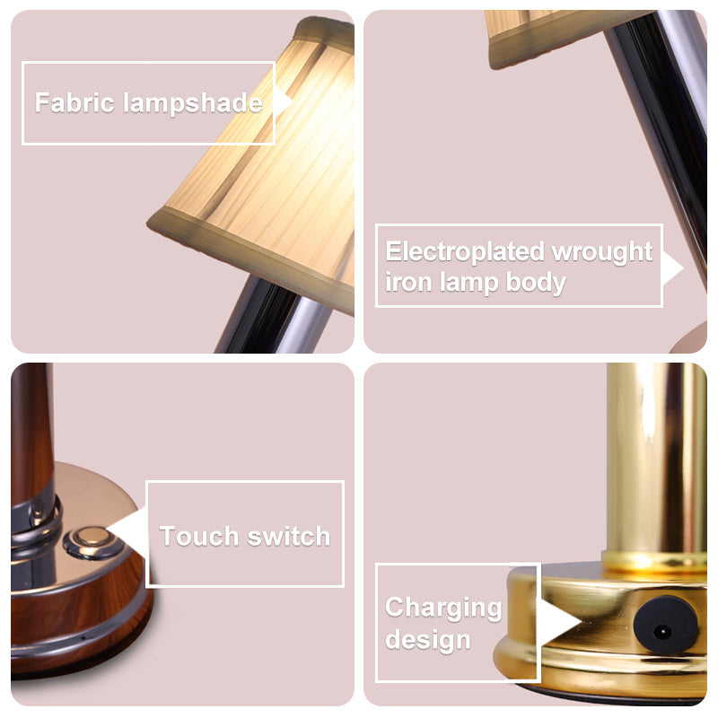 LED Rechargeable Cordless Metal Table Lamp