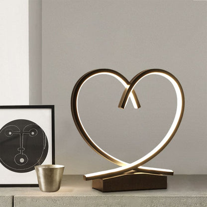 HeartWood - Wooden Nightstand with Loving Heart