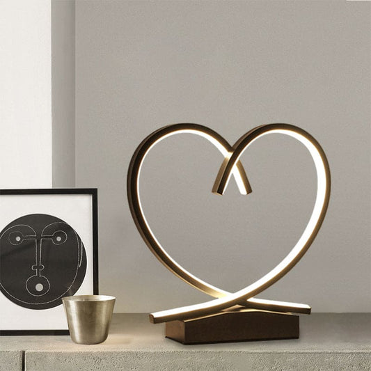 HeartWood - Wooden Nightstand with Loving Heart