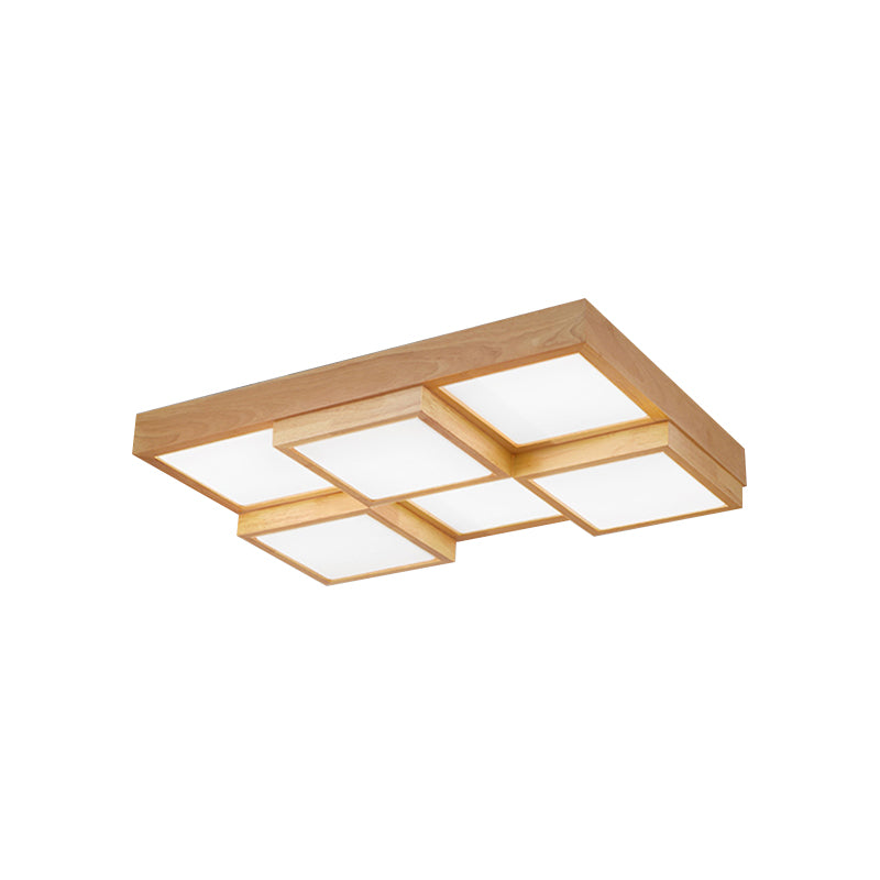 RusticLight – Natural Wood Ceiling Lamp with Multiple Lights