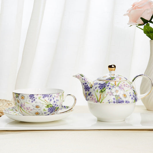 Bellflower Porcelain Tea for One Set with Saucer